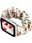 Apple Watch Red Floral Için Naylon / Seramik Saat Bantları (Yurt Dışından) 4
