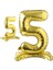Partipan Ayaklı 5 Rakam Gold Folyo Balon 1