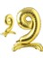 Partipan Ayaklı 9 Rakam Gold Folyo Balon 1
