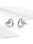 Gökkuşağı Küpe Strıng Silver S925 Kalp Şeklinde Zirkon Kız Aksesuarları (Yurt Dışından) 2