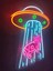 Ufo Inek Neon Tabela Kafe Dükkan Neon LED Dekorasyon Ufo'da Inek Dekoratif Aydınlatma Gece Lambası 5