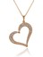 Beyaz Taşlı Asimetrik Kalp Gümüş Kolye 3