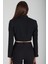 Siyah Astarlı Crop Blazer Ceket 0105118.01 4