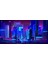 Gece Neon 3D Poster - 3 Boyutlu Tek Parça Duvar Kağıdı 2