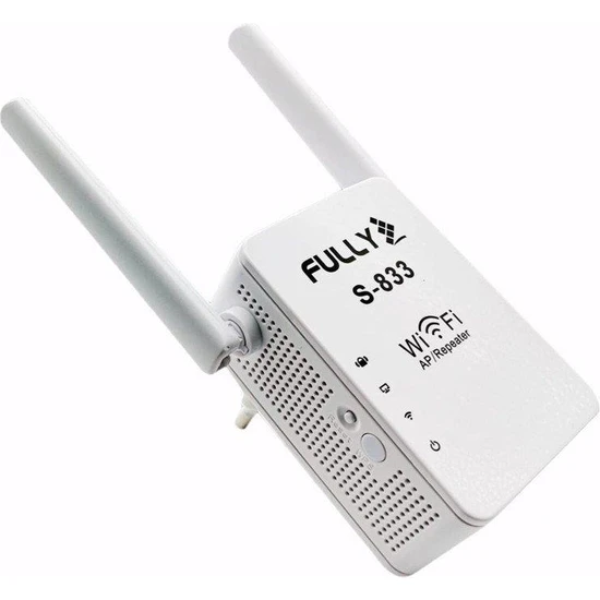 Fully S-833 Priz Tipi Wifi Repeater Sinyal Güçlendirici 300 Mbps