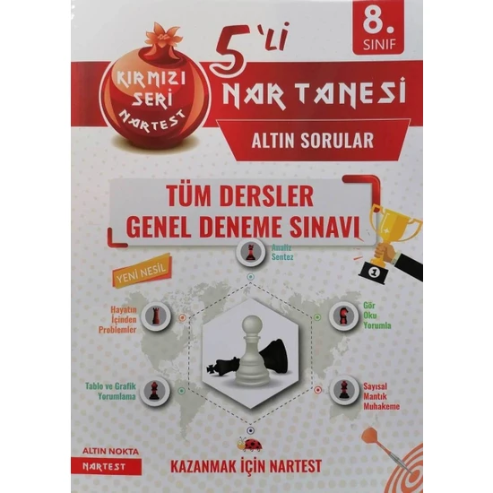 Nartest Yayınevi 8. Sınıf Nar Tüm Dersler 5'Li Deneme Sınavı