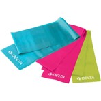 Delta 3 'lü Pilates Bandı Plates Egzersiz Direnç Lastiği Seti (Uç Kısmı Açık)