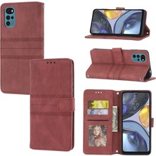 Sunsky Motorola Moto G22 Kırmızı Için Pu Kılıf (Yurt Dışından)