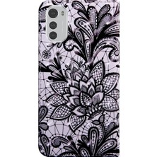 Sunsky Motorola Moto E32 Black Lace Için 3D Boyalı Kasa (Yurt Dışından)