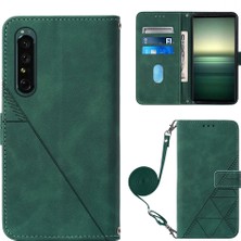 Zunhai Sony Xperia Için Crossbody Deri Kılıfı 1 Iv Koyu Yeşil (Yurt Dışından)