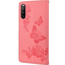 Zunhai Sony Xperia Için Kabartmalı Pu Kılıfı 10 Iv Pembe (Yurt Dışından)