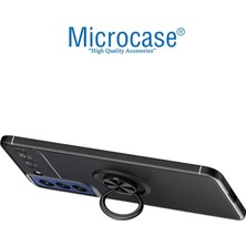 Microcase Iphone7 Focus Serisi Yüzük Standlı Silikon Kılıf - Siyah