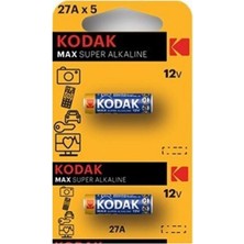 Kodak Pil 27 A Araba Garaj Kumanda Pili 12 Volt 1 Paket 2 Li Kodak 27A Alkalin Kumanda Pili