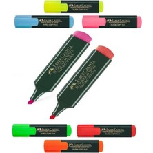 Faber-Castell Fosforlu Kalem Işaret Kalem 1548 Texliner Tüm Renkler 2 Adet Pembe - Kırmızı