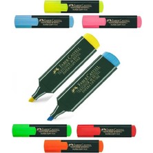 Faber-Castell Fosforlu Kalem Işaret Kalem 1548 Texliner Tüm Renkler 2 Adet Sarı - Mavi