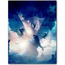 Cakatablo Ahşap Tablo Godzilla Canavarların Kralı Film 2019 Görsel (25X35 cm Boyut)