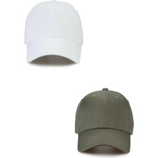 Elif İç Giyim Unisex Ayarlanabilir Spor Basic Kep Şapka 2'li Set