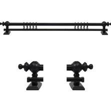 Officeofsy Ahşap Rustik Raylı Perde 300 cm