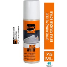 Blink Sport Beyaz Renkli Spor, Deri ve Kumaş Ayakkabı Boyası 75 ml