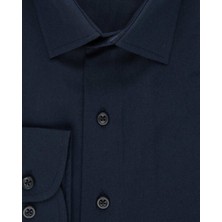 Süvari Slim Fit Lacivert Erkek Gömlek