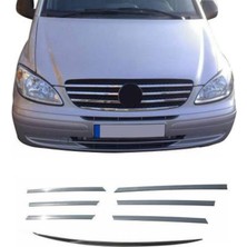 Solarex Mercedes Vito W639 2003-2010 Uyumlu Krom Ön Panjur Çıtası P.çelik