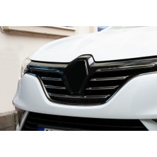 Solarex Renault Megane 4 Hb/sd 2016 Sonrası Uyumlu  Krom Ön Panjur Çıtası 5 Parça P.çelik