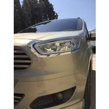 Solarex Ford Tourneo Courier 2014 Sonrası Uyumlu Krom Far Kaşı Çıtası 2 Parça P. Çelik