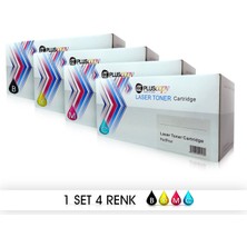Pluscopy 4 Adet Hp CB540A/541A/542A/543A Uyumlu Muadil Toner  (2200 Sayfa)