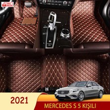 Miren Mercedes S 2021 5 kişili Uyumlu 5d Havuzlu Suni Deri OTO PASPAS