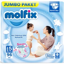 Molfix 3D Junior Bebek Bezi 5 Beden Jumbo Paketi 96 Adet
