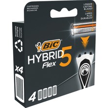 Bic Flex 5 Hybrid Yedek Tıraş Bıçağı Kartuşu 4'lü Kutu (5 Bıçak)