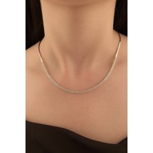 Fiyonk Kuyumculuk 14 Ayar Altın Çift Sıra Oval Su Yolu Gerdanlık