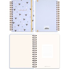 Matt Notebook A5 15X21 cm Spiralli Lastikli Noktalı Tarihsiz Not Defteri Arı