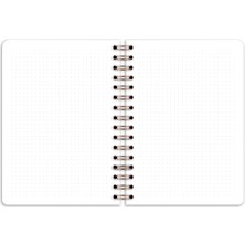 Matt Notebook A5 15X21 cm Spiralli Lastikli Noktalı Tarihsiz Not Defteri Papatya