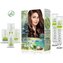 Maxx Deluxe 2 Paket Natural Beauty Amonyaksız Saç Boyası 7 Karamel Kahve