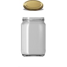 Paşabahçe Cam Kavanoz Altın Kapaklı 720 cc 10 Adet Saklama