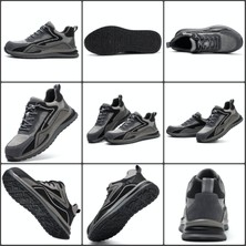 JJEC Ayakkabıları Çelik Burunlu Iş Botları Nefes Alabilir Kumaş Üst (Yurt Dışından)