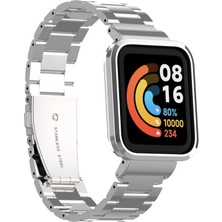 kilifone - Xiaomi Redmi Watch (Mi Watch Lite) - Kordon Metal Kordon - KRD-60 - Gümüş - T22645