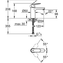 Grohe Eurocosmo Tek Kumandalı Lavabo Bataryası