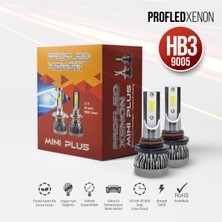 Profled Hb3 9005 Mini Plus LED Xenon Far Şimşek Etkili Beyaz Renkli Oto Ampul 9000 Lümen