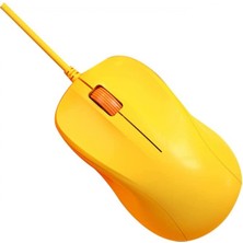 Shuji Sessiz Kablolu Fare Dizüstü Masaüstü Bilgisayar Faresi Bilgisayar Faresi USB Fare Limon Sarısı (Yurt Dışından)