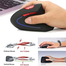 Shuji Kablosuz Fare Dikey Fare Ergonomik Şarj Edilebilir 3 Dpı Isteğe Bağlı Ayarlanabilir 2400 Dpı USB Şarj Kablolu Mac Dizüstü Bilgisayar Için Fare Gri (Yurt Dışından)