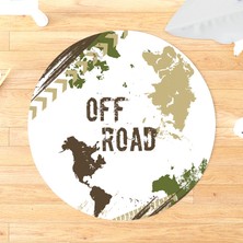 Setay Offroad Çocuk Odası Takımı Uyumlu Kaydırmaz Yuvarlak Halı 160X160