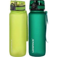 Uzspace 2li Set 800ML -Yeni Ebat-Boy 25 Cm-Tritan Su Matarası Bpa Koku Sızdırma Yok
