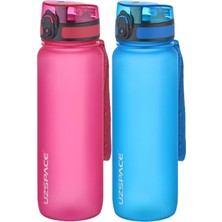 Uzspace 2li Set 800ML -Yeni Ebat-Boy 25 Cm-Tritan Su Matarası Bpa Koku Sızdırma Yok