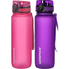 Uzspace 2li Set 800ML -Yeni Ebat-Boy 25 Cm-Tritan Su Matarası Bpa Koku Sızdırma Yok