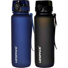 Uzspace 2li Set 800ML -Yeni Ebat-Boy 25 Cm-Tritan Su Matarası Bpa Koku Sızdırma Yok