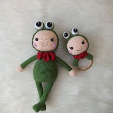 Artgurumist Kurbağa Kostümlü Çocuk Amigurumi Set