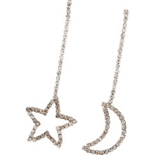 Eleanos Tam Rhinestone Ay Yıldız Dangle Küpe (Yurt Dışından)