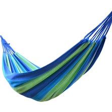 Zsykd Blue Stripe Tek Genişleyen Kamp Açık Hava Tuval Hammock, Boyut: 190 cm x 100 cm (Yurt Dışından)